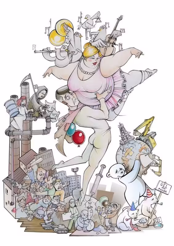 Boceto Falla Luis Cendoya 2023 - Desenvolupament Insostenible